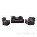 Home Theater Leather Loveseat Reclining Sofa